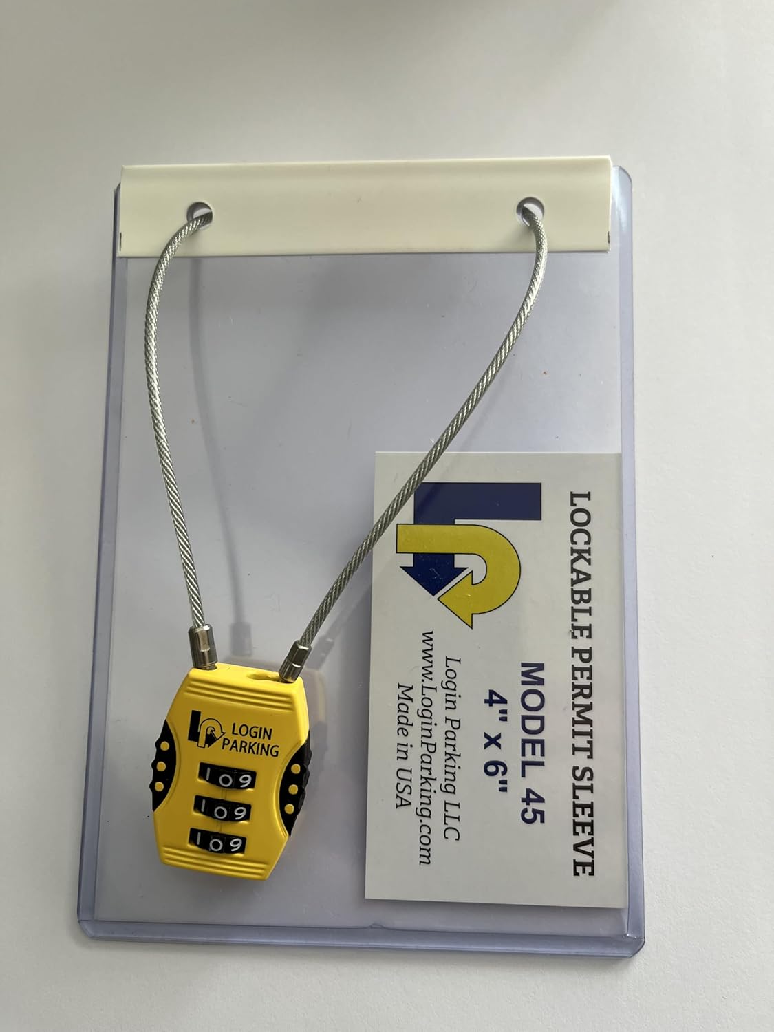 Locking Parking Permit Holder - Large Permit