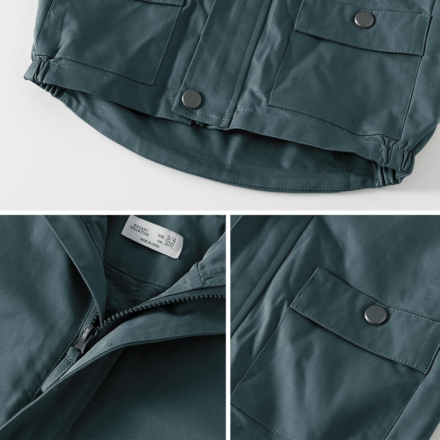 Volunboy Toddler Boys Windbreaker Casual Outerwear Kids Lightweight Zip Hooded Jacket Baby Cute Dust Coat - Image 4