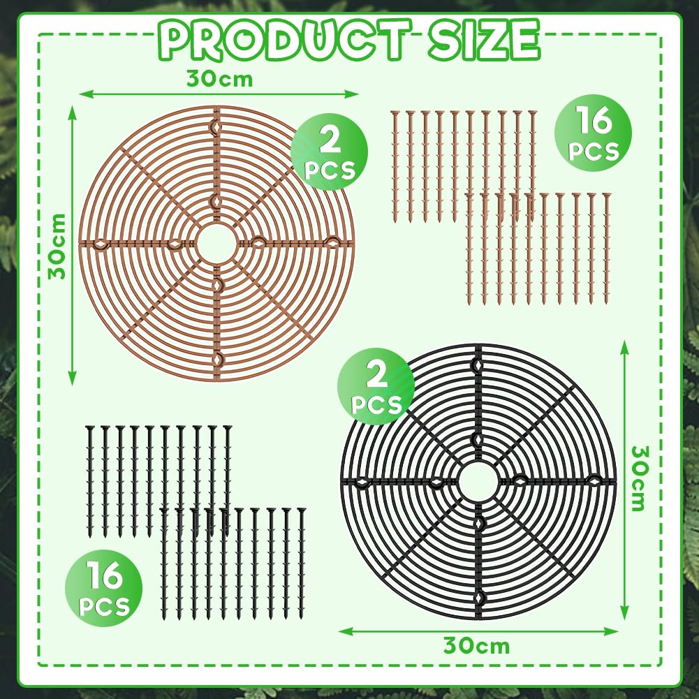 Joycabin Lot de 4 grilles de Protection pour Pot de Fleurs - 30 cm - Protection des Plantes pour Chat - Protection des Fleurs pour Enfants et Animaux domestiques