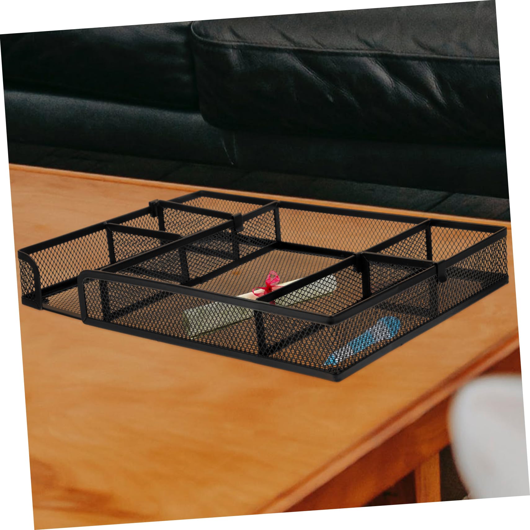 Caja De Almacenamiento De Escritorio Metal Seis Compartimentos Organizador Para Oficina Bandeja Organizadora Para Escritorio De Oficina