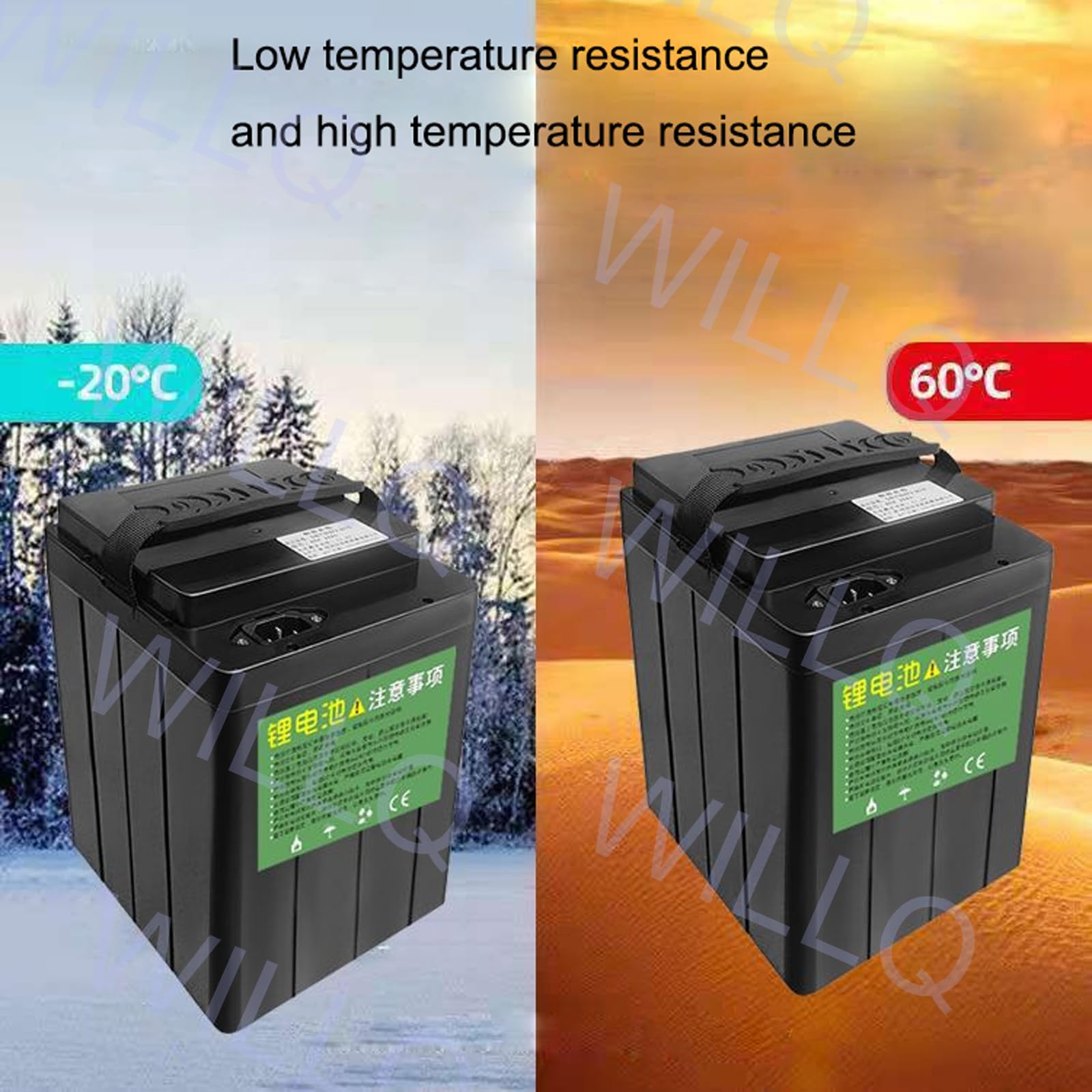 WILLQ Batterie Lithium-ION 24 V, 30 Ah, 26 Ah, 20 Ah, 12 Ah, 7 Ah, pour Scooter et Fauteuil Roulant, avec Chargeur et BMS, pour Moteur 0-750 W