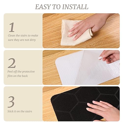 Miniatura 10 de MATAHUM 15 caminos de poliéster antideslizante de 8 x 30 pulgadas, alfombras reutilizables para interiores para ancianos, niños y mascotas, color