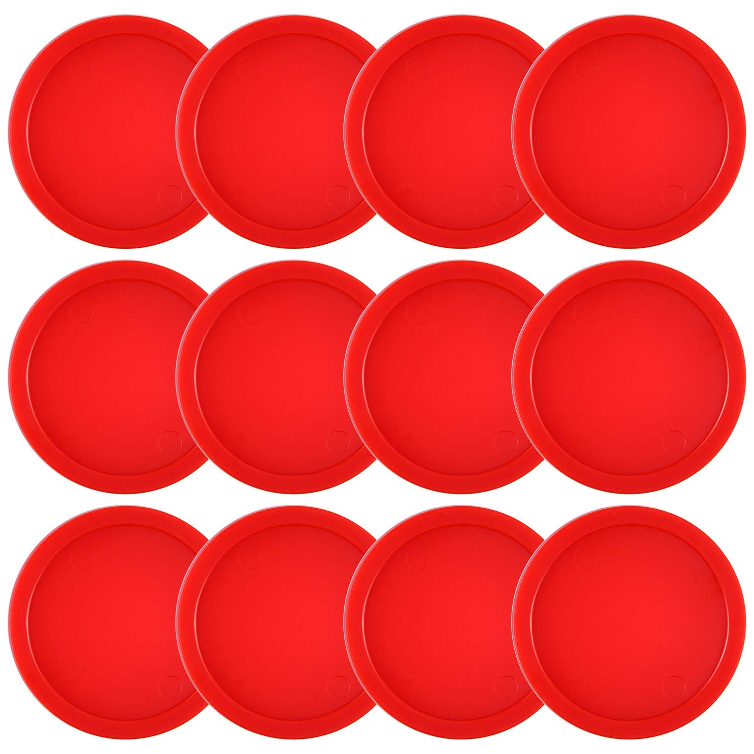 Coopay 12 Pieces Home Air Hockey Pucks 2.5 Inch Heavy Replacement Pucks for Game Tables Equipment Accessories, 12 Grams