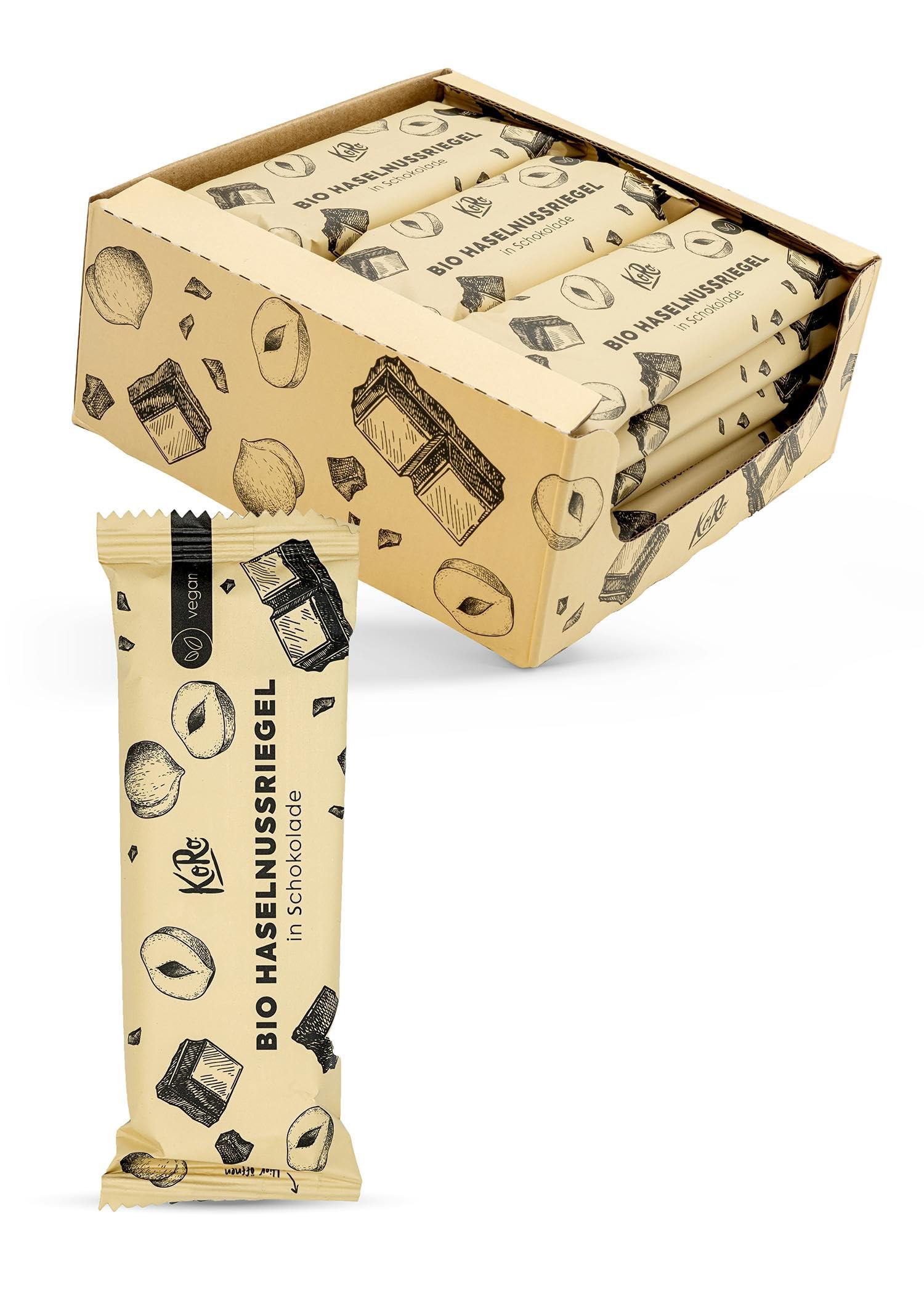 KoRo - Bio Haselnussriegel mit Schokolade 12 x 50 g