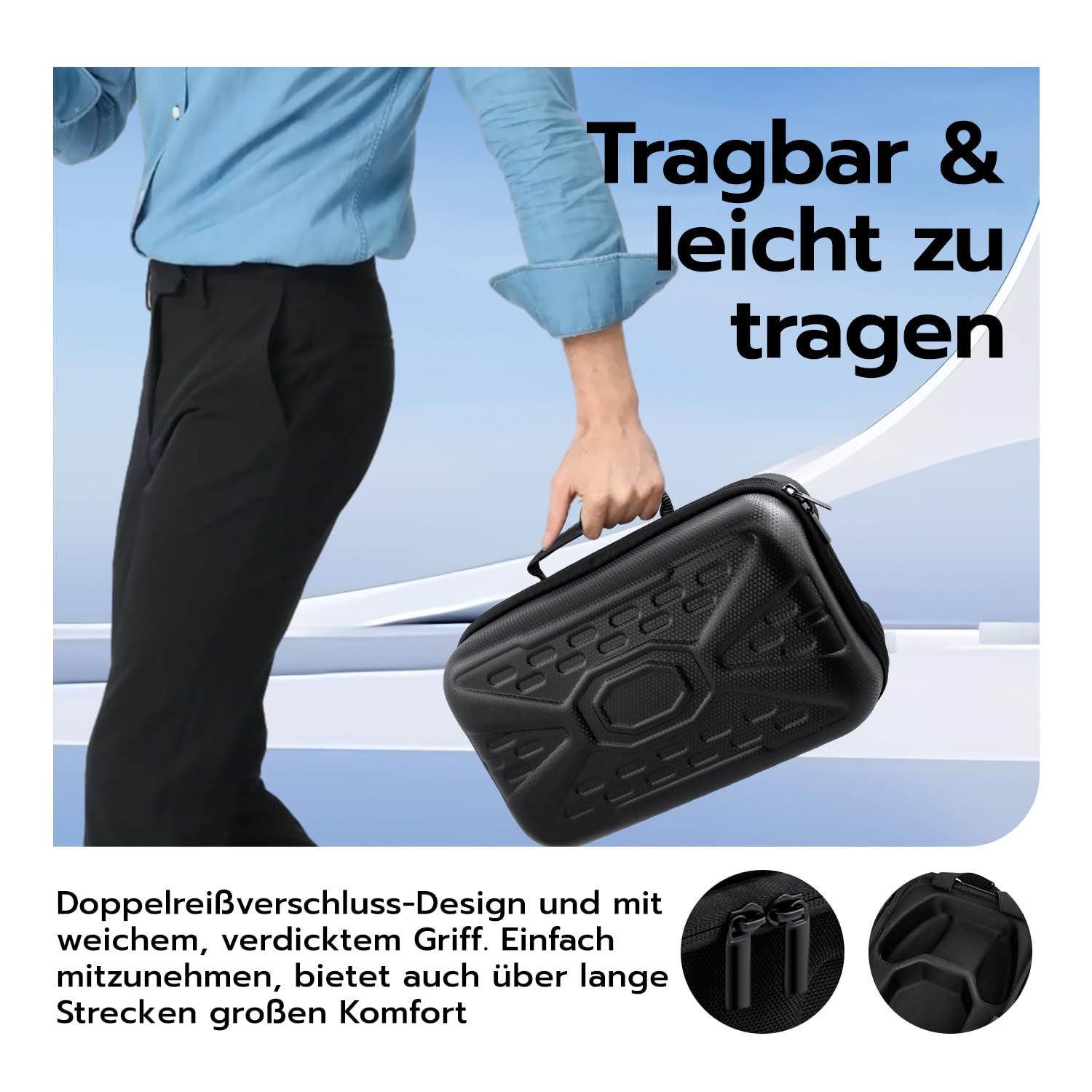 Mcbazel Hartschale für Xbox Series S, Reisetasche für Xbox Series S Konsole Wireless Controller & Gaming Zubehör - Schwarz
