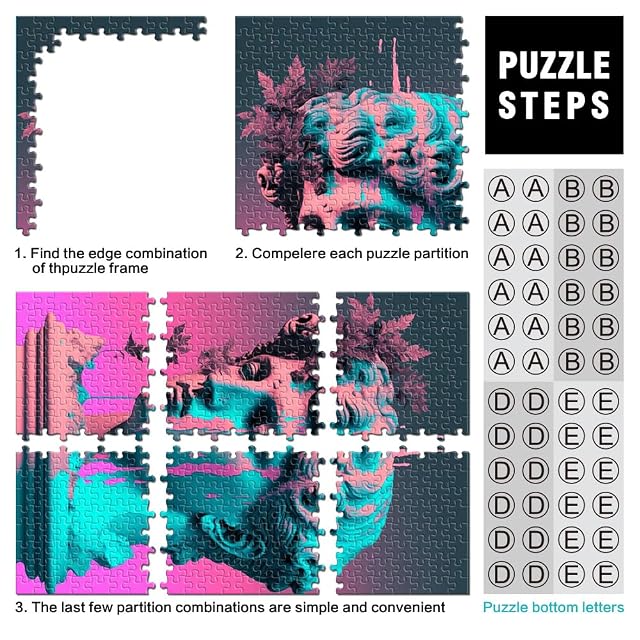 Foto 2 de 4 de Rompecabezas para Adultos Vaporwave estética Rompecabezas de 1000 Piezas para Adultos para Adultos y niños…