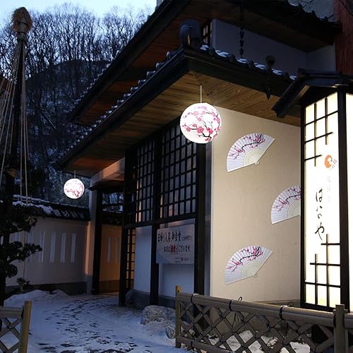 Miniatura 9 de LYART 4 unids chino japonés diseño de cereza de papel linterna pantalla para restaurante, iglesia, regalo de boda, regalos de fiesta, decoración de