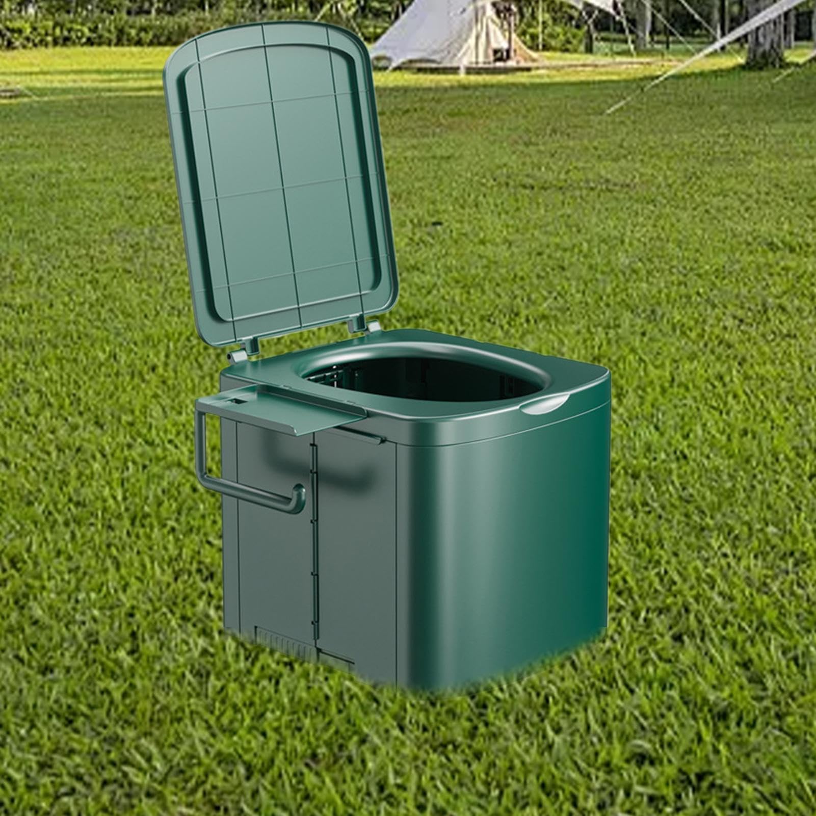 WC Portátil Inodoro Plegable Compacto Resistente con Portapapel