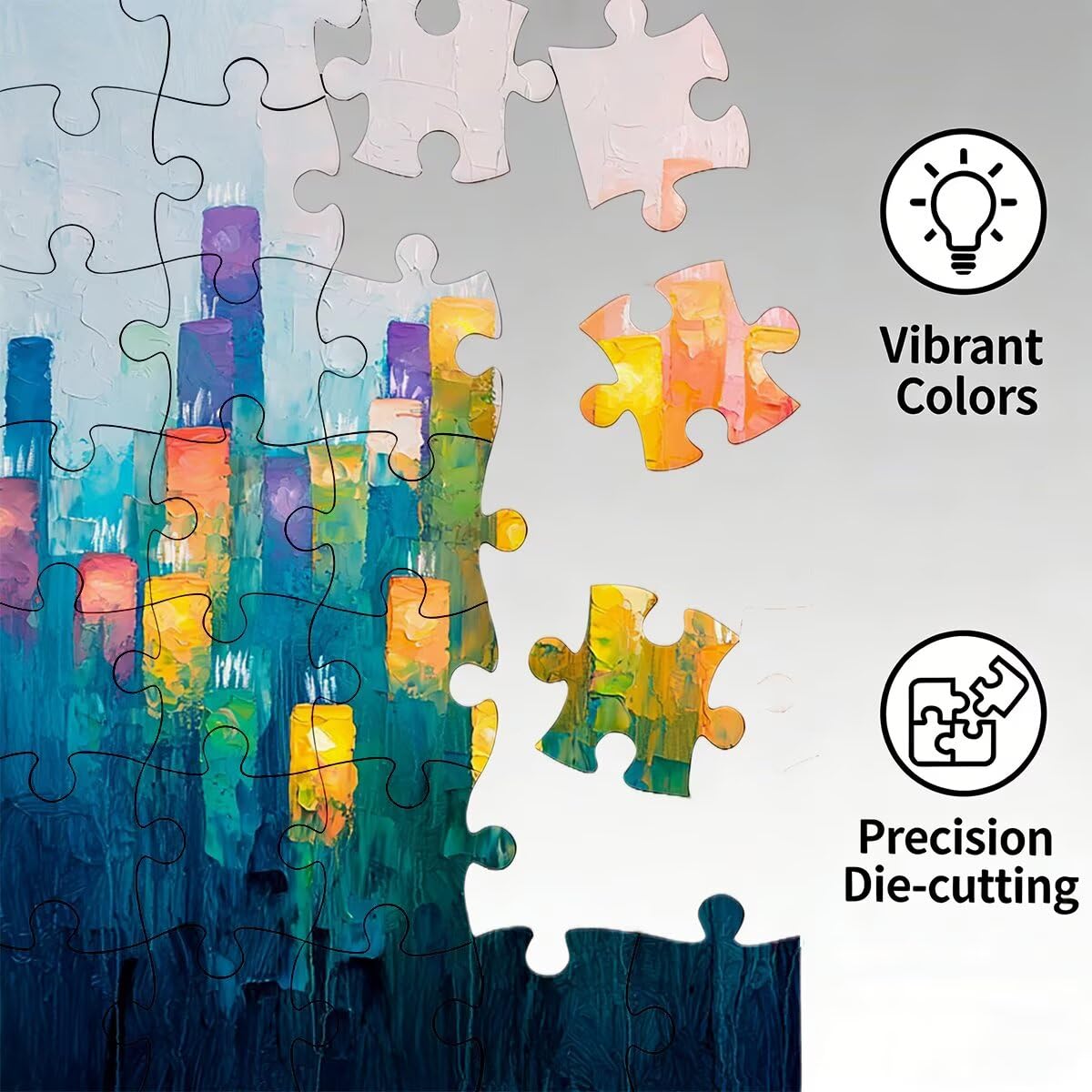 Puzzle 1500 elementów dla dorosłych, 1500 elementów abstrakcyjnych puzzli, retro puzzle dla dorosłych z wykwintnym pudełkiem do pakowania, gry edukacyjne, duże drewniane puzzle, prezent dla kobiet do
