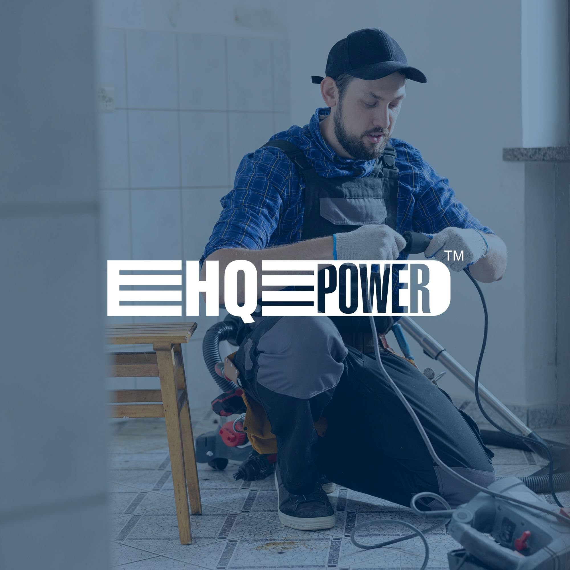 HQ-Power Rallonge, avec gaine rétractile, H05RR-F 3G2.5, 15 m, 16 A/230 V, 3680 W, type E/F, IP44, caoutchouc, noir