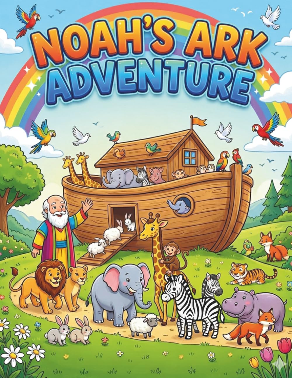 NOAH'S ARK ADVENTURE Coloring Book: A Fun Bible Coloring Book for Kids Ages 4–8