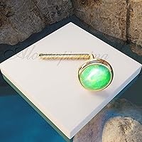 Vista 4 de Opal Tragus Stud Earring, Tragus Earring in 14k Gold filled ,3 mm green Opal Tragus studs Piercing