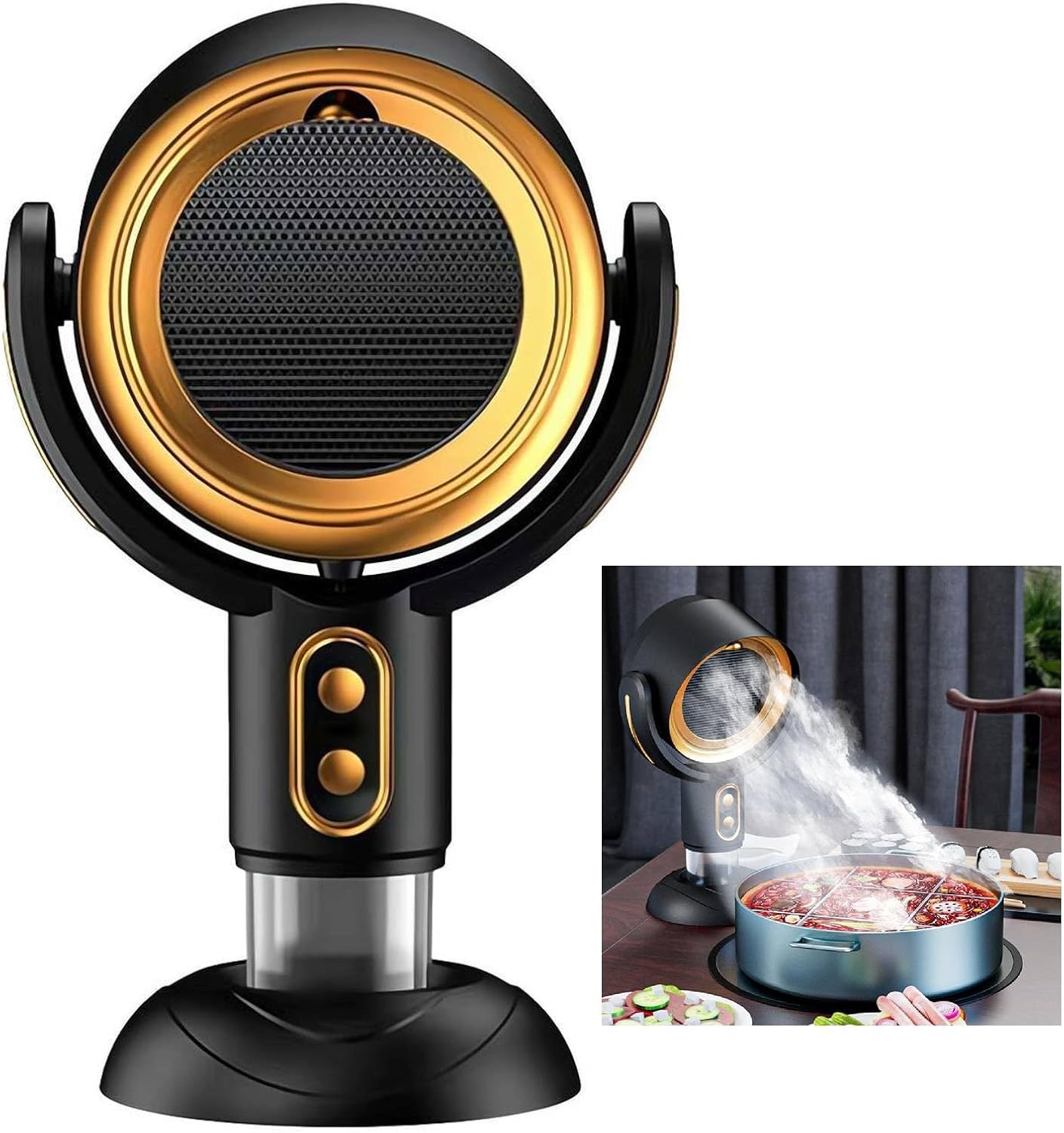Smoke Away Purifier, Smoke Away Purifier Fan, Desktop Portable Smoke Air Purifier, High Fan for Smoking Remove Smoke Filter, Smoke Purifier for Smoking Indoors Smoke Absorber Cooking Fan (Black1) product image