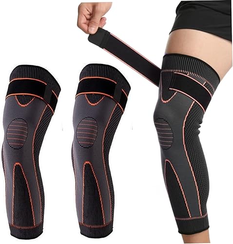 Miniatura 6 de Gcroet Rodillera de turmalina acupresión rodillera autocalentable soporte moldeador ajenjo accesorios de fitness naranja L