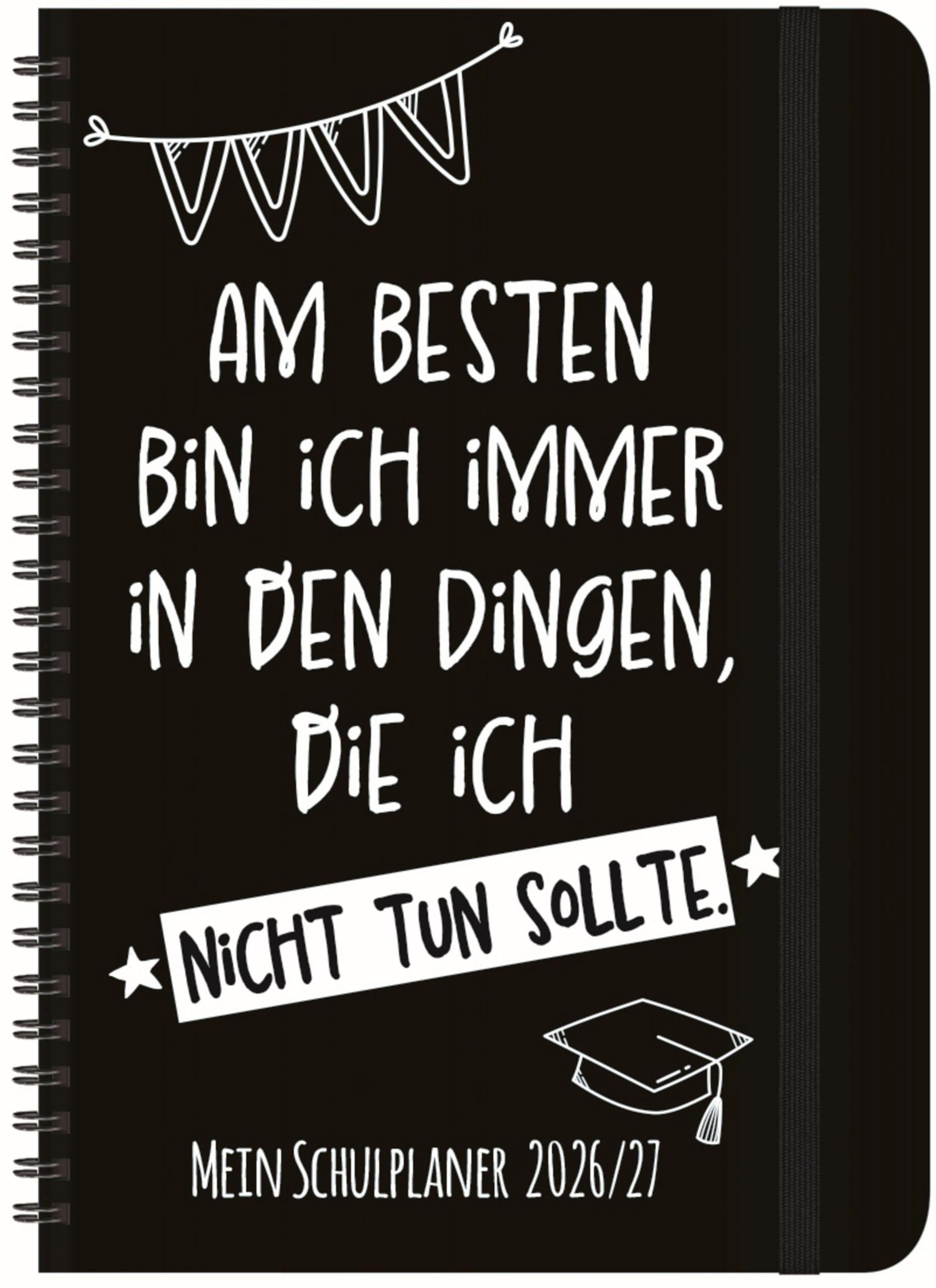 Schülerkalender Am besten 2026/2027: mit 12-monat.-Kalendarium von August 2026 bis Juli 2027. Pro Woche 2 Seiten mit viel Platz für Notizen. Format 14,8 x 21 cm