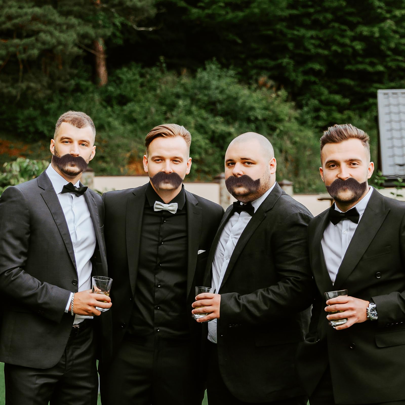 Yolev Samoprzylepna naklejka na brodę, sztuczna broda, sztuczna broda, realistyczna broda, naklejka na brodę, sztuczna broda, kostium na twarz, meksykańskie piraty
