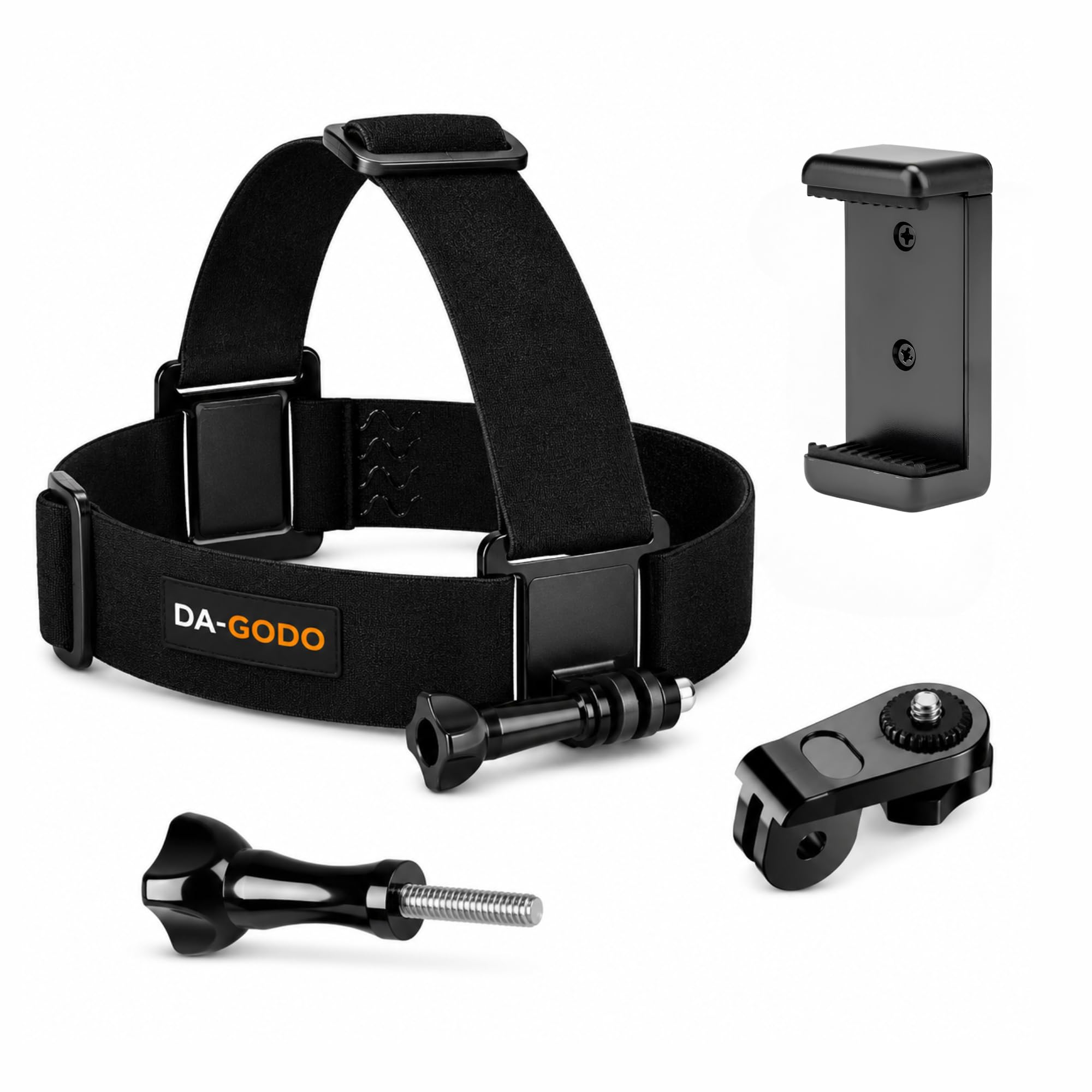 Head Strap Mount with Phone Holder for GoPro Hero 13/12/11/10/9/8, DJI Osmo Action 5/4/3, Insta360 X5/X4/X3, Universal Smartphone Head Mount for POV Recording, Vlogging & Cycling-image-18