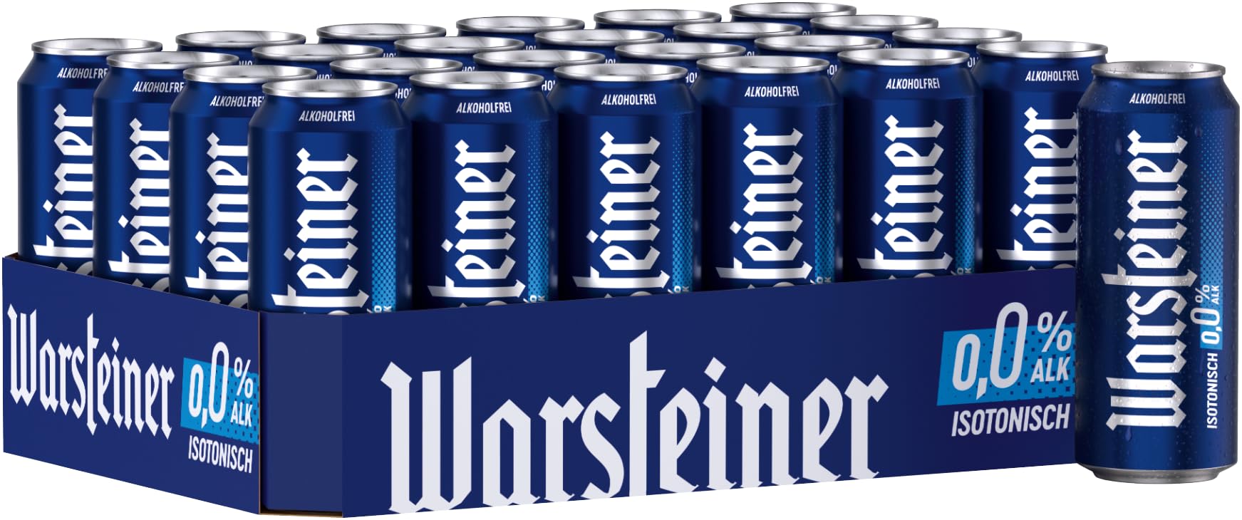Warsteiner Pilsener Alkoholfrei 0,0%, Dosenbier EINWEG, isotonisches Pils Bier, (24 x 0.5 l)
