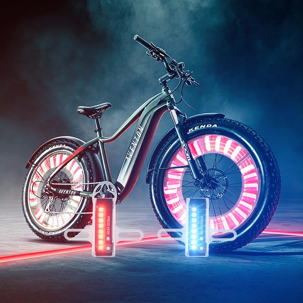 Luci per raggi della bicicletta, luci impermeabili per ruota della bicicletta per guida notturna, sensore di movimento e sensore di luce, 32 modalità di illuminazione di sicurezza, 2 set di luci per