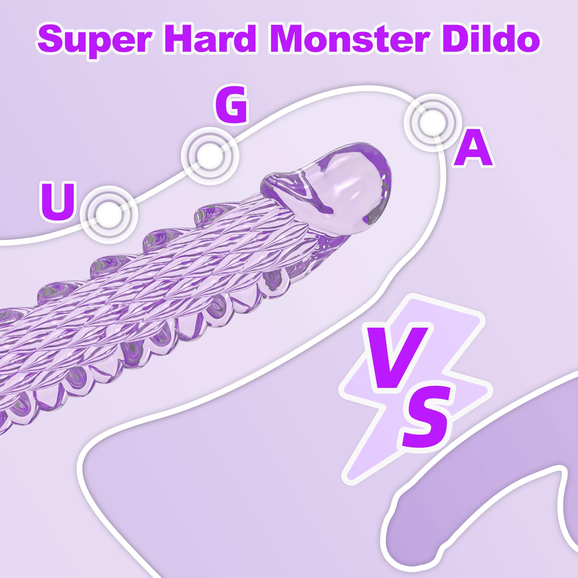 6.3 inch Dragon Dildo with Strong Suction Cup for Hands-Free Play,Realistic Monster Dildo Anal Plug Prostate Massager Adult Sex Toys for Vaginal G-Spot and Anal Prostate Purple: 6.3 Inch Purple