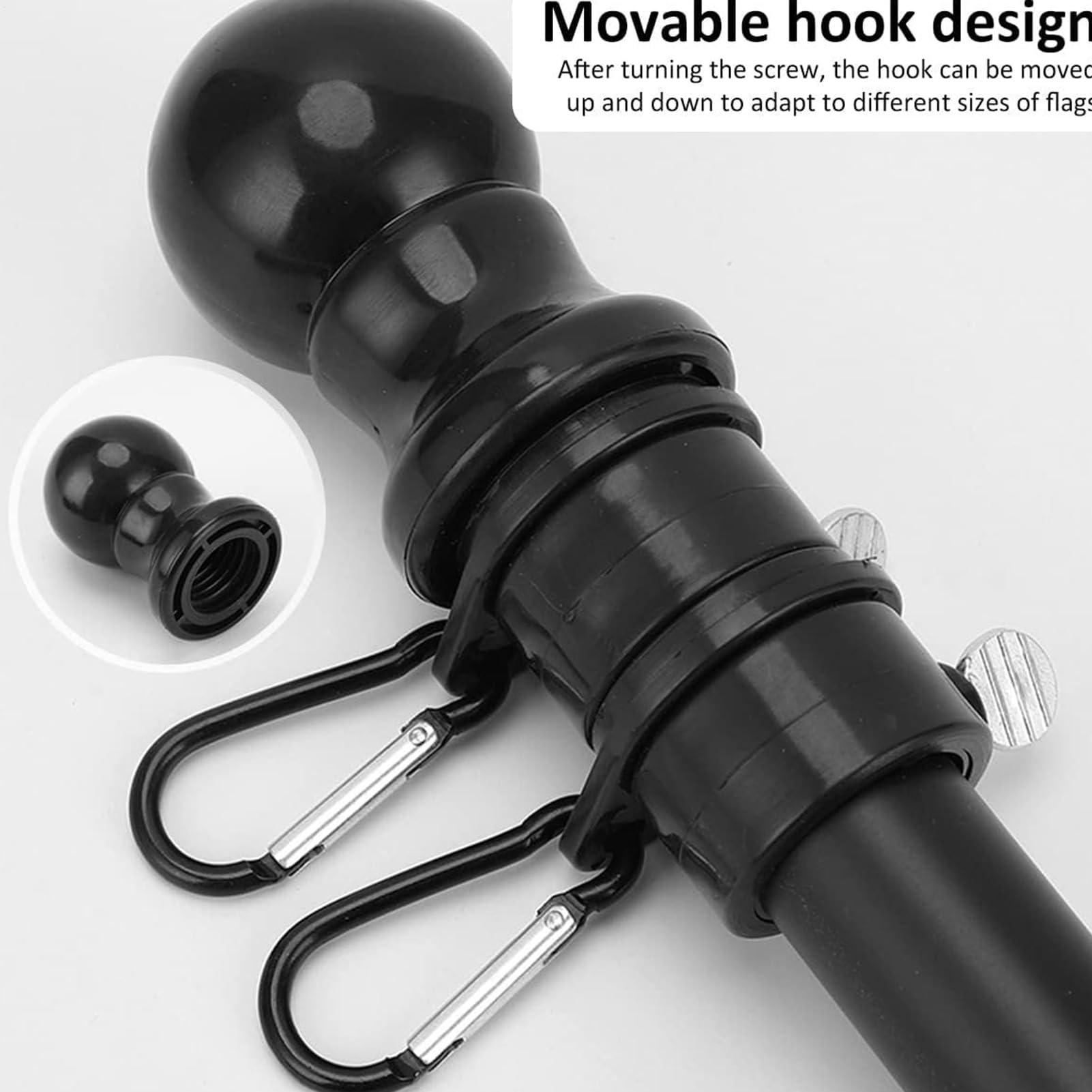 Asta per bandiera per esterni – Bastone rotante per bandiera resistente, forniture per esterni per golf, spiaggia, camion, moto, rimorchi, interni