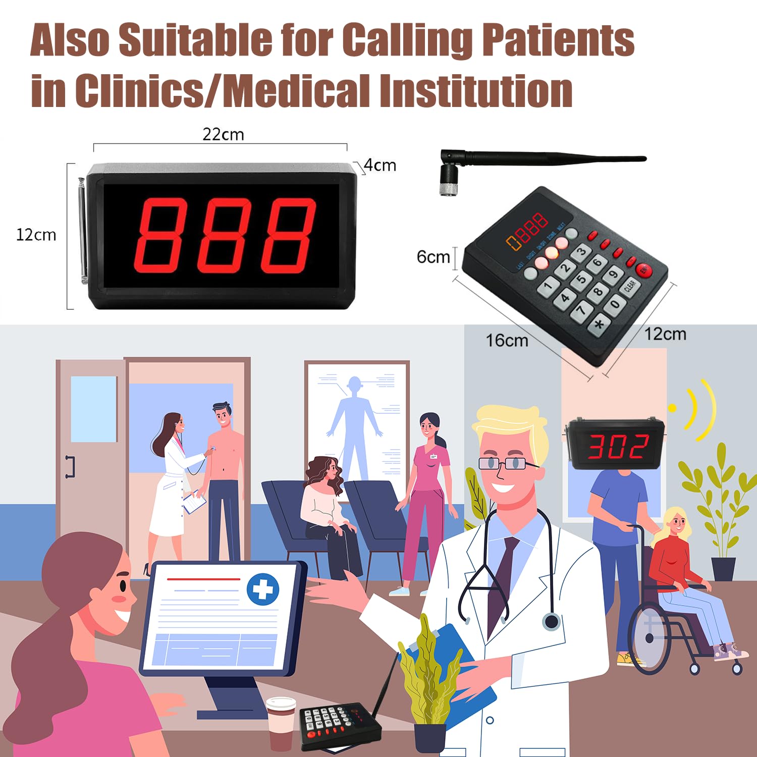 CYSSJF Queue Calling System (3-Digit, 000-999) - Image 3