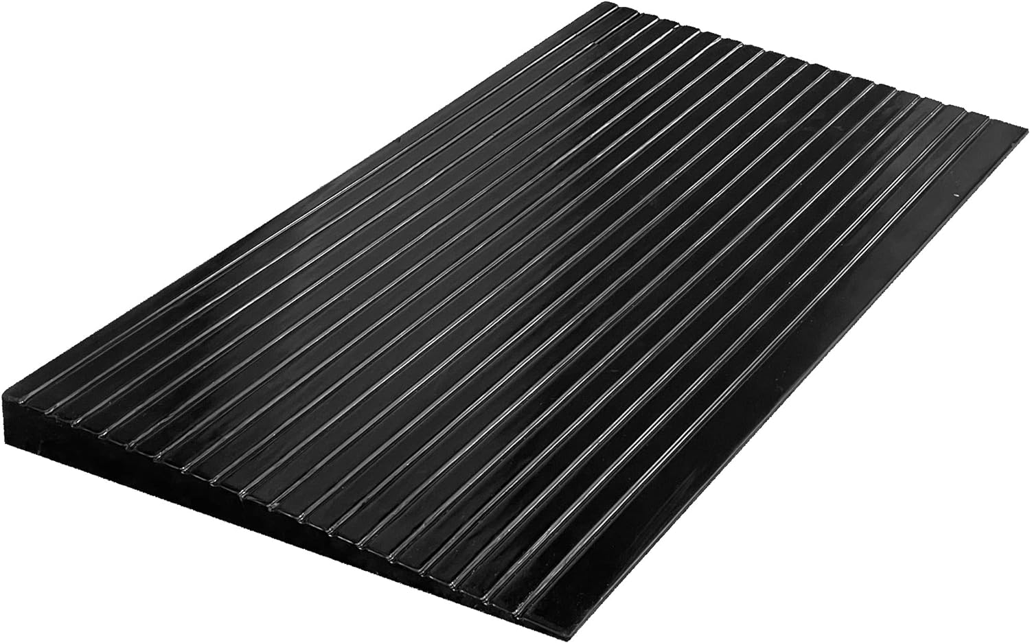 Electriduct 2" Non Slip Rubber Threshold Wheelchair Ramp for Accessibility | Use with Wheelchairs, Mobility Scooters for Home, Steps, Stairs, Doorways, Curbs - 40" W x 20" L Black 2 Inch (Pack of 1) Black
