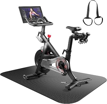 treadmill mat, bike mat, fixed bike mat, folding treadmill mat for hardwood floors and carpets Exercise Bike, Exercise Equipment, Indoor Cycle, Rowing Elliptical 29.5" x 60"