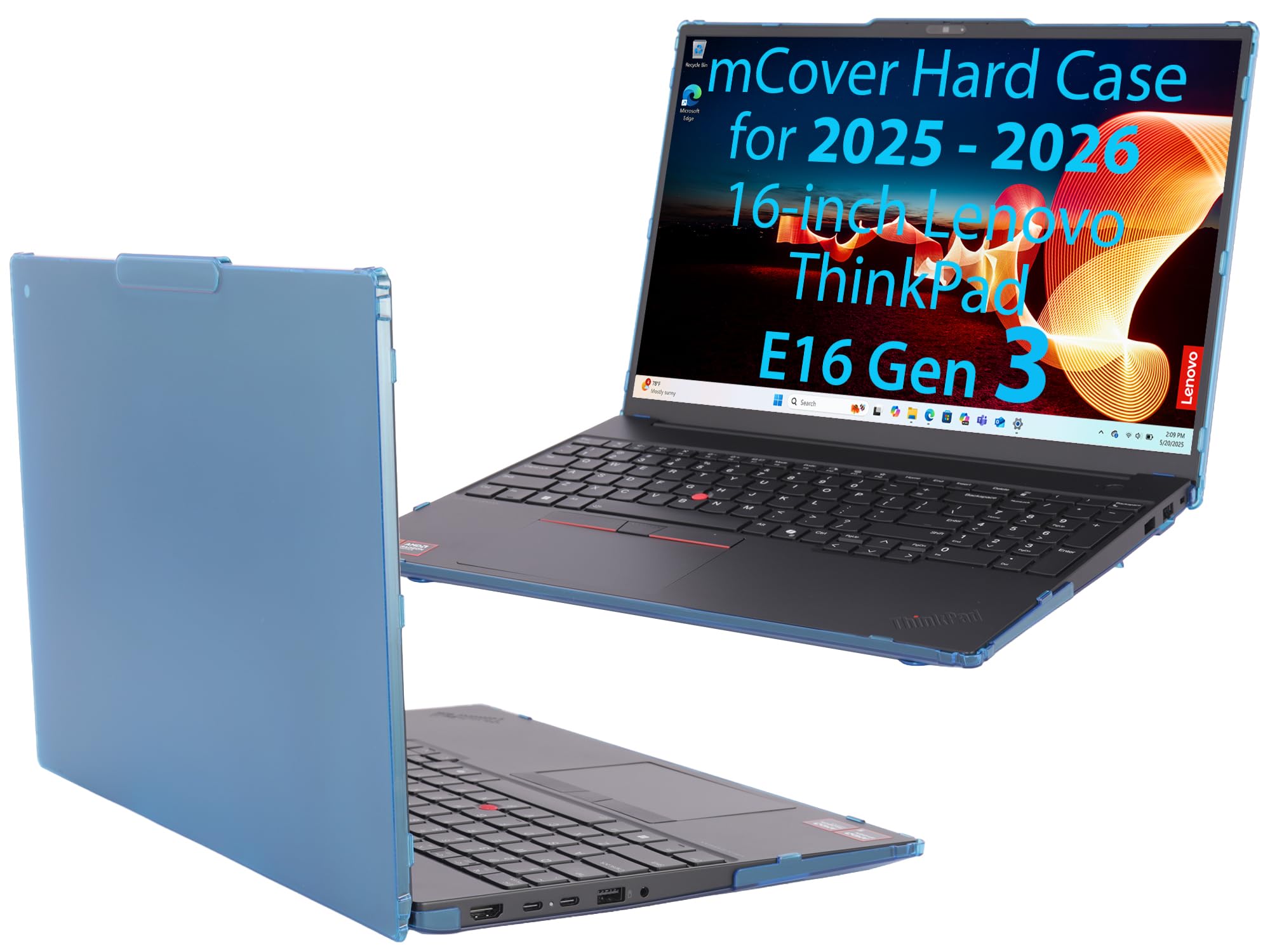 mCover Funda solo compatible con computadoras portátiles Lenovo ThinkPad E16 Gen 3 Series 2025-2026 de 16 pulgadas (no es compatible con ningún otro modelo Lenovo), color aguamarina