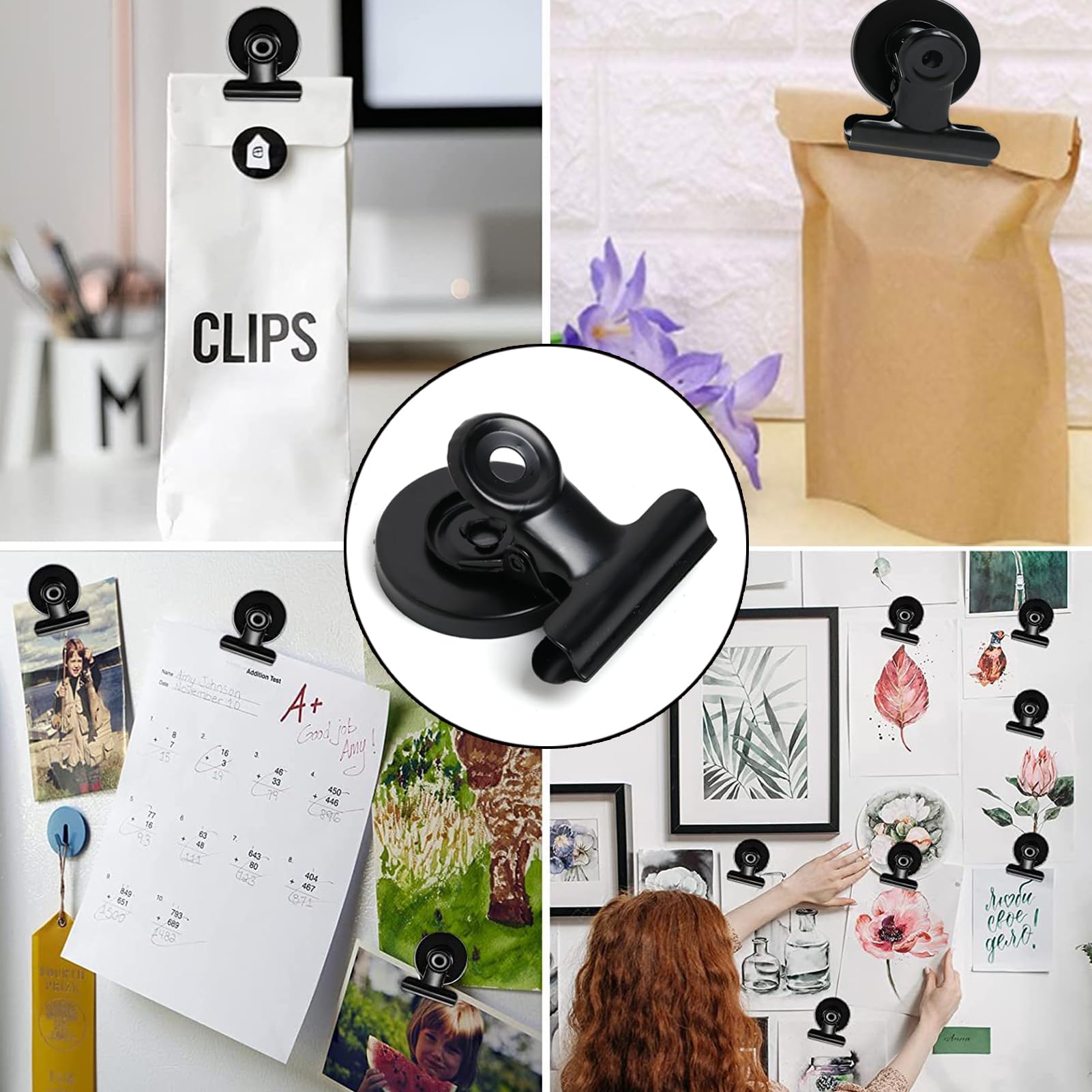 Pince Aimantée, Pince Magnetique,10 Pièces Clip Magnétique Frigo, Pince Aimanté, Pince Aimant Frigo, Pince Aimantée Frigo, Clips Magnétiques Pour Réfrigérateur, Pince Magnetique Frigo, Clip Magnetique