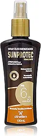 Spray Óleo Bronzeador Sunprotect FPS 6, Di Hellen Cosméticos