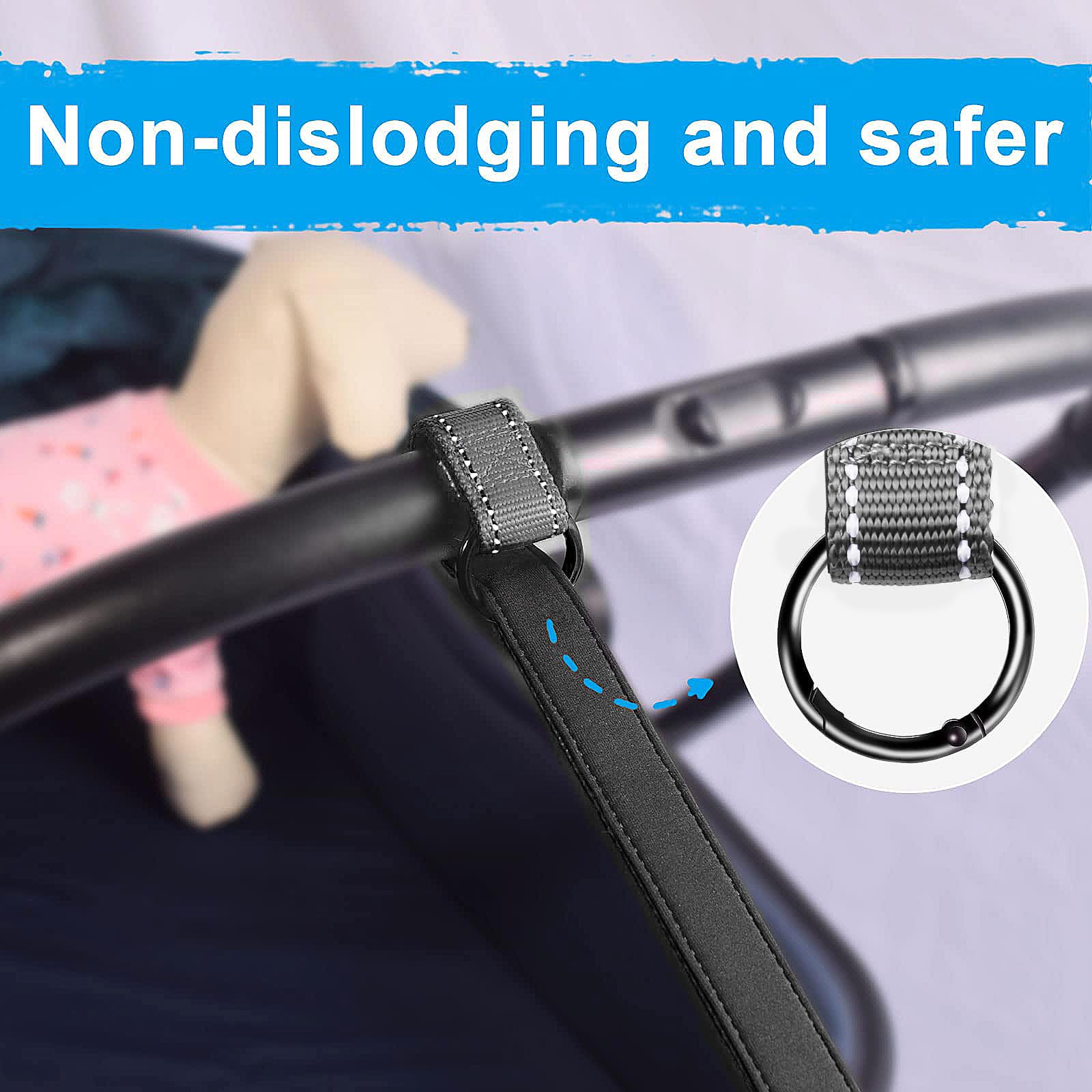 PetBonus Short Dog Lead, Safety Wrist Strap for Retractable Dog Lead Reflective Design and Adjustable Soft Padded Handle - Image 2