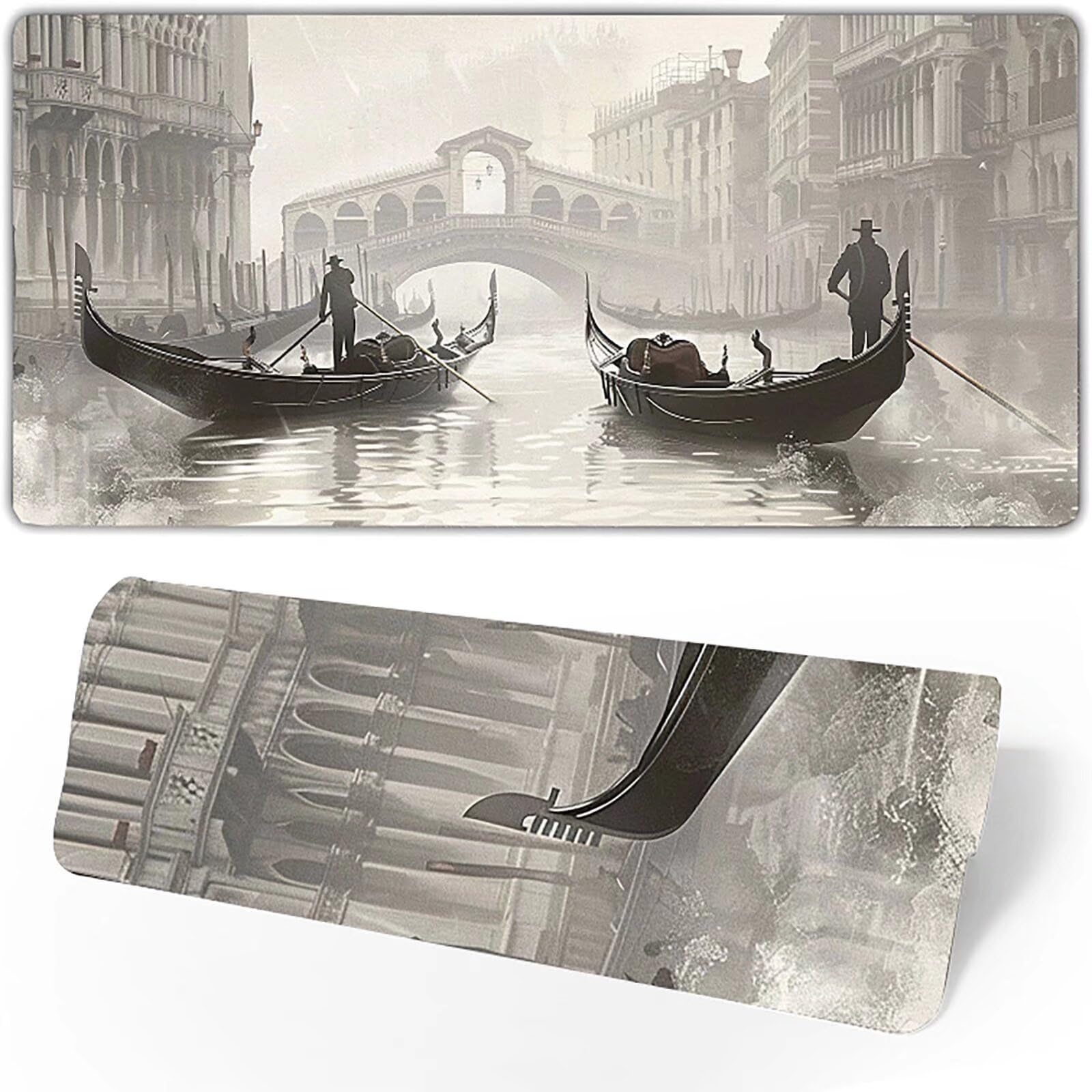 Gamingowa podkładka pod mysz, szara, XXL, 1400 x 600 x 3 mm, XXL, podkładka pod mysz, akcesoria dla graczy, z antypoślizgową podkładką, wodoodporna i trwała, do ozdabiania myszy i klawiatury, Office X