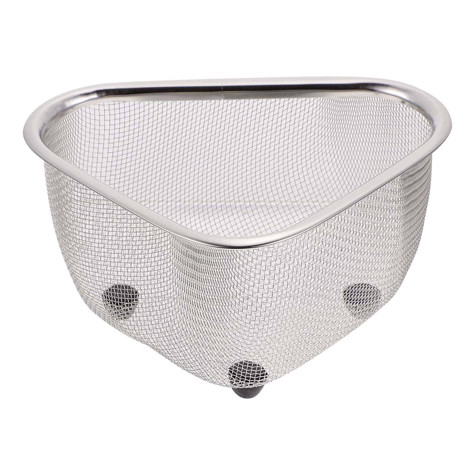 Sink Corner Mesh Colander Strainer Basket Organize Collect Food Scraps Small Corner Basket Steaming Draining Rinsing Sink Drainer L