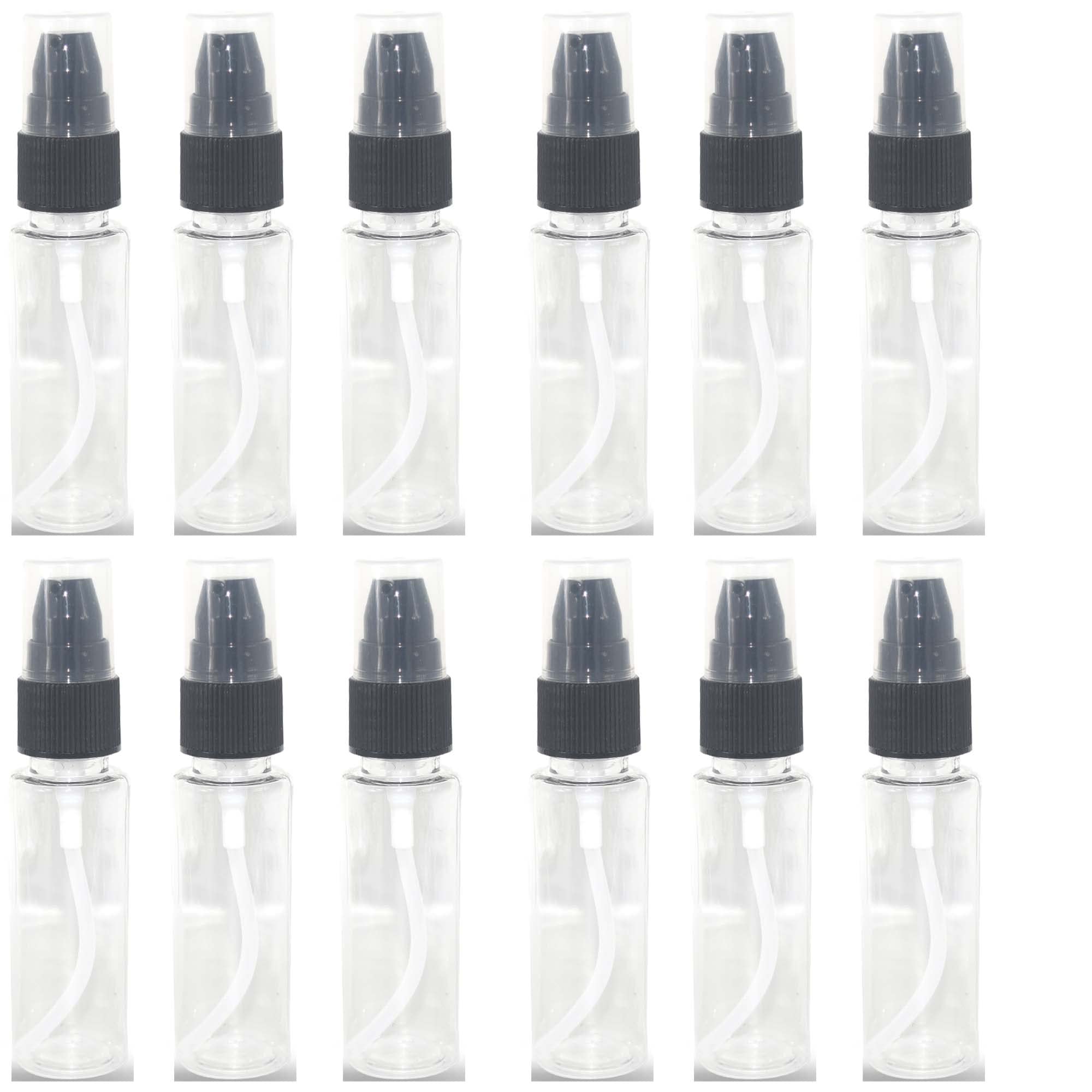30ml Plastic Unbreakable Multipurpose Refillable Bottle Dispenser Black Cream Pump For Serum, Cream, Lotion, Moisture, After Shave, Oil Mini Travel size Costemic Use Bottles (Pack of 12)-image-12