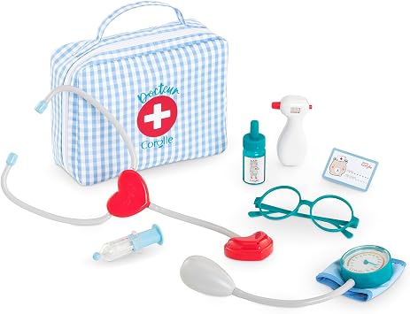 Corolle Doctors Suitcase Toy, Kids Medical Kit with Accessories, Pretend Play Doctor Set for Children 3+ Roleplay Game for Imaginative Learning, Portable Case for Easy Storage & Travel