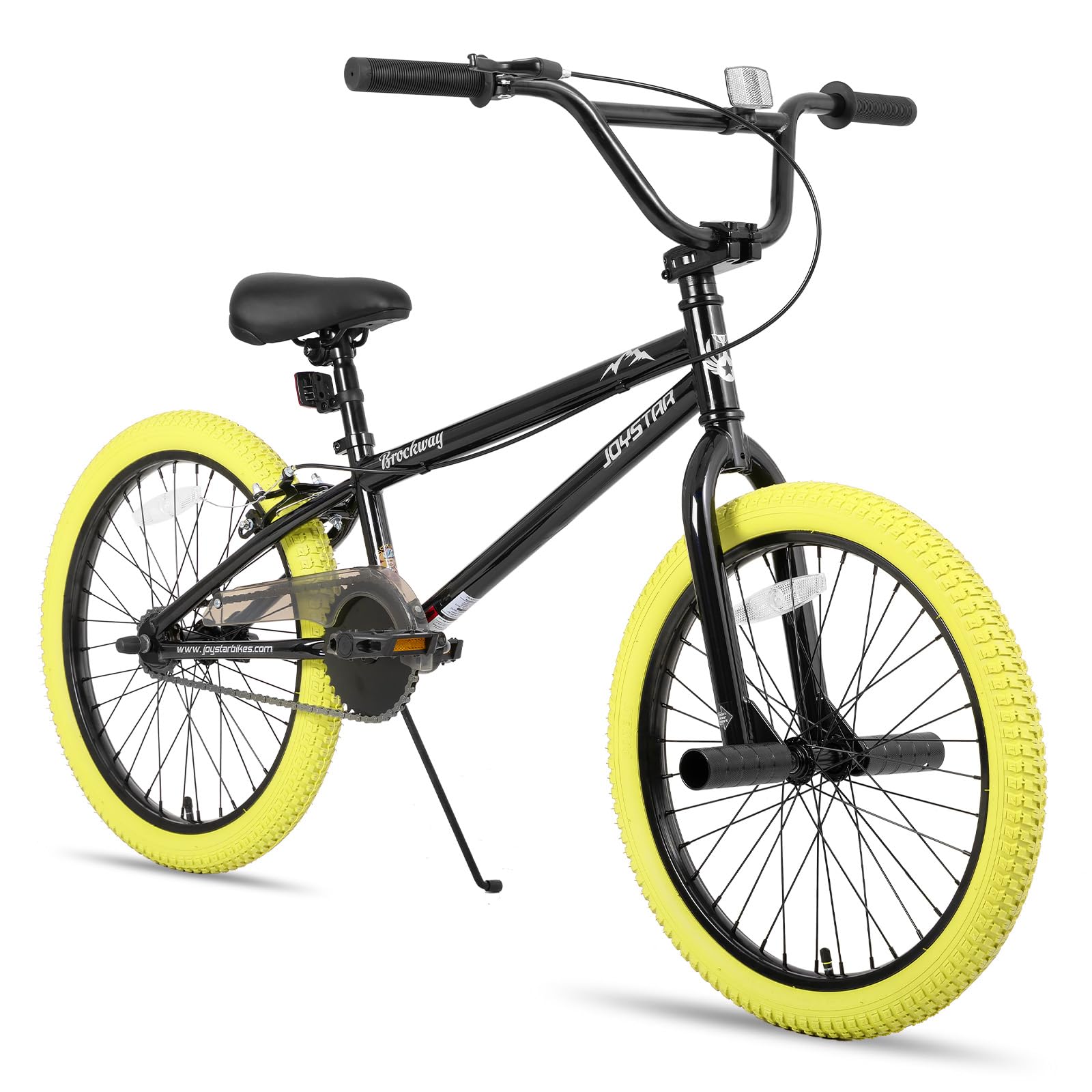 JOYSTAR Gemsbok Vélo BMX Freestyle 20" pour garçons et filles âgés de 7 à 11 ans, vélo pour enfants, 20", jaune