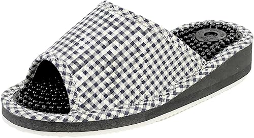 Amazon Dorian レディース 健康サンダル 竹踏み効果中敷き 快適フミフミ 足ツボ イボイボ スリッパ ルームシューズ