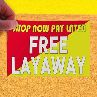 Decal Sticker Shop Now Pay Later Free Layaway Business Installment Store Sign 8"