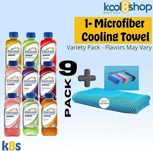 Miniatura 3 de Electrolit KOOL8SHOP Infinite Deals - Paquete variado de sabores que pueden variar bebidas de hidratación con electrolitos, botellas de plástico de