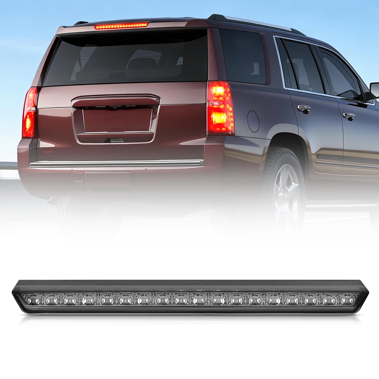 Nilight Third Brake Light for Chevy Tahoe and Suburban 2015-2020, Smoked