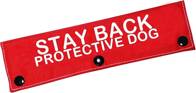 Protective Dog Leash Sleeve - Stay Back Protective Dog Leash Wrap - Alert Hanging ID Patch Tag Pet Birthday Gift