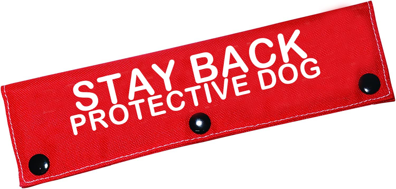 Protective Dog Leash Sleeve - Stay Back Protective Dog Leash Wrap - Alert Hanging ID Patch Tag Pet Birthday Gift