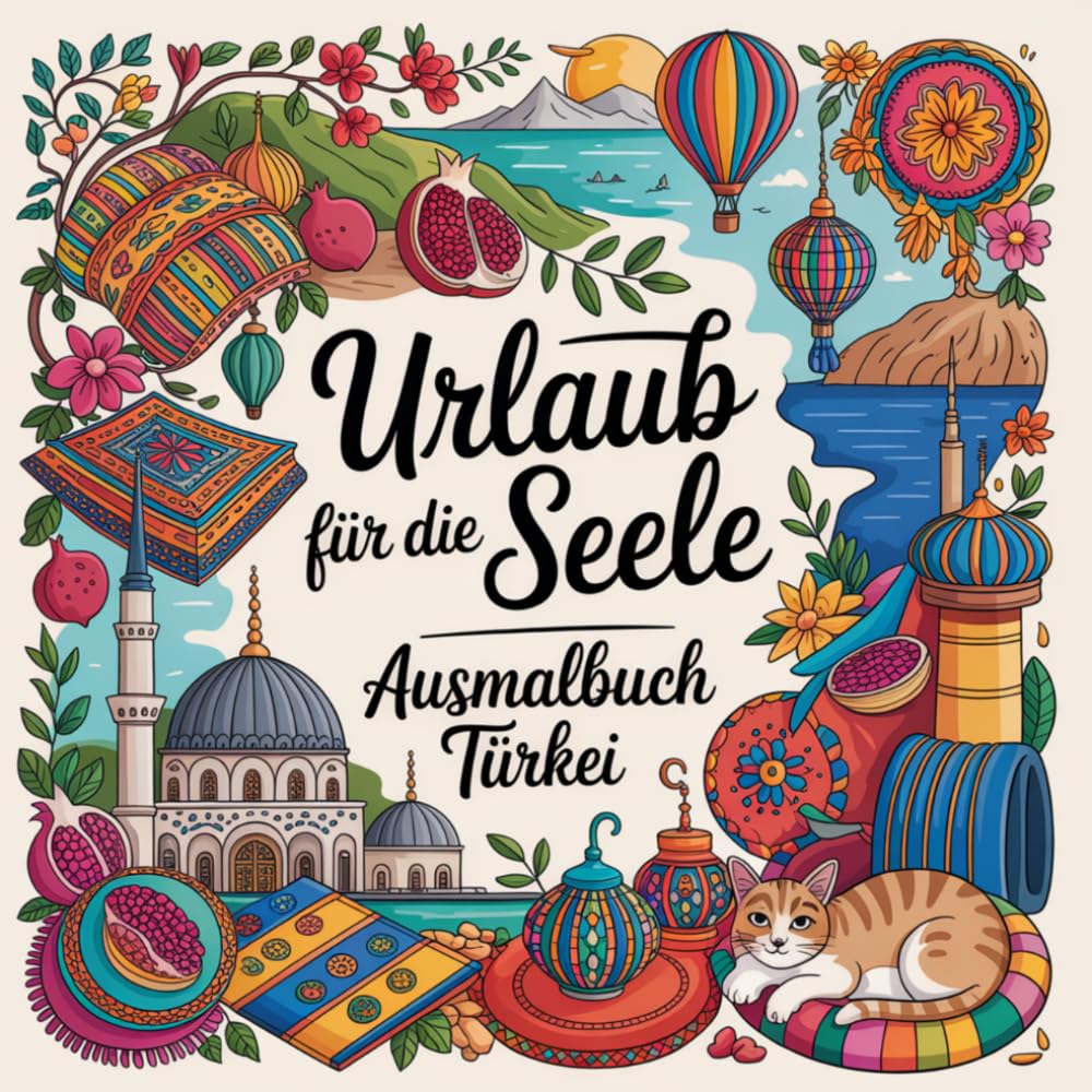 Urlaub für die Seele – Ausmalbuch Türkei: Meditatives Ausmalbuch für Erwachsene mit 50 Türkei-Motiven zur Entspannung, Achtsamkeit & Stressabbau (Urlaub für die Seele - Meditative Ausmalbücher)