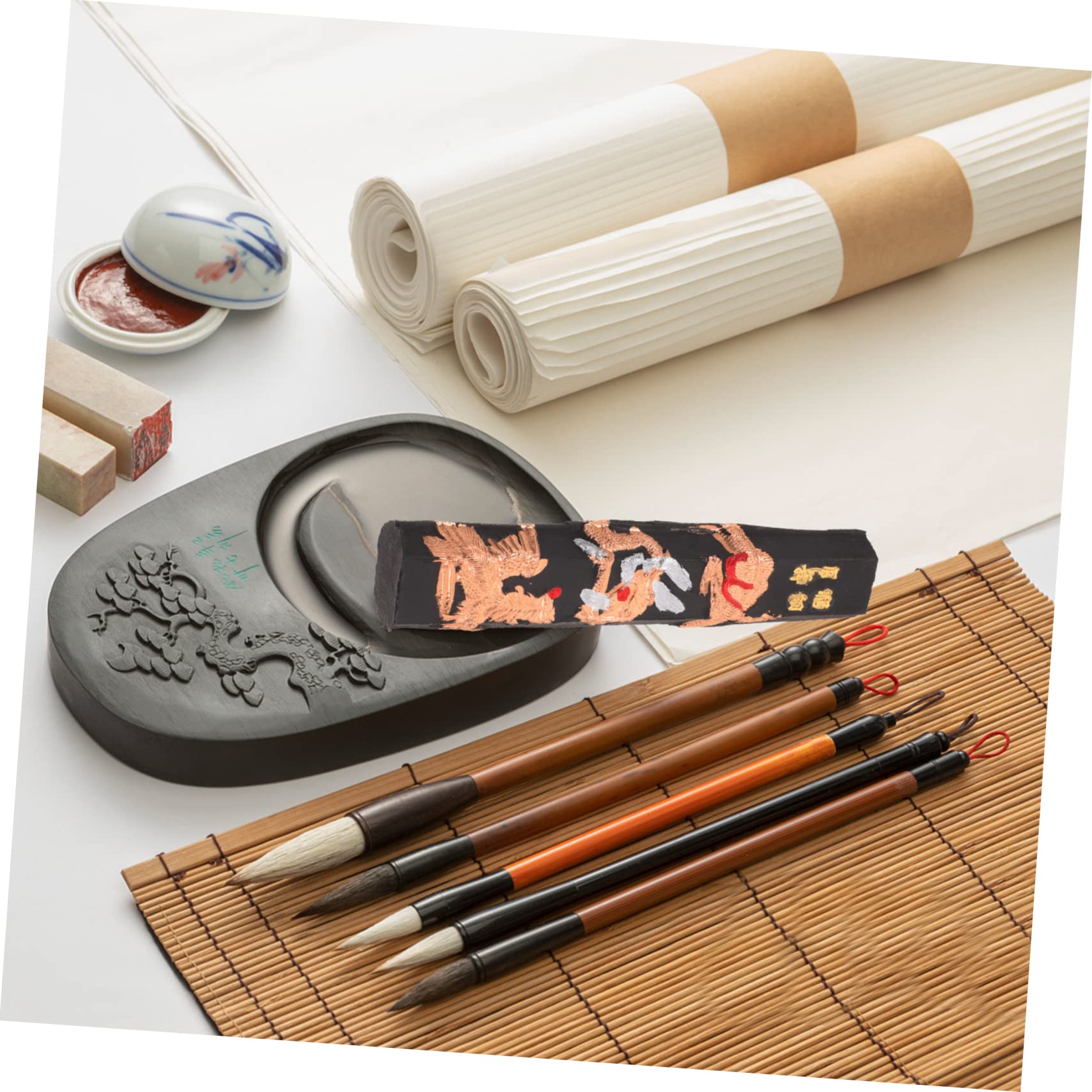 Gadpiparty 3 Pièces Encre Chinoise Traditionnelle Bloc pour Calligraphie Jeu de avec Boîte pour Pratique Artistique et