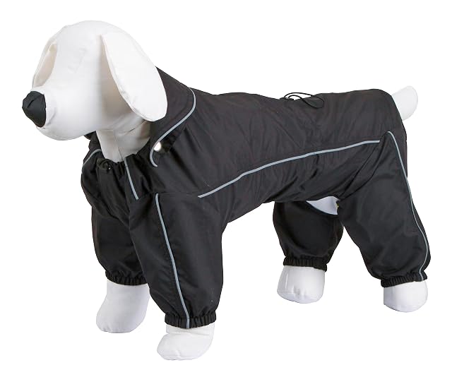 Kerbl Pet Impermeable Manchester, chaqueta para perros, abrigo para perros, negro, 70cm, poliéster, perros