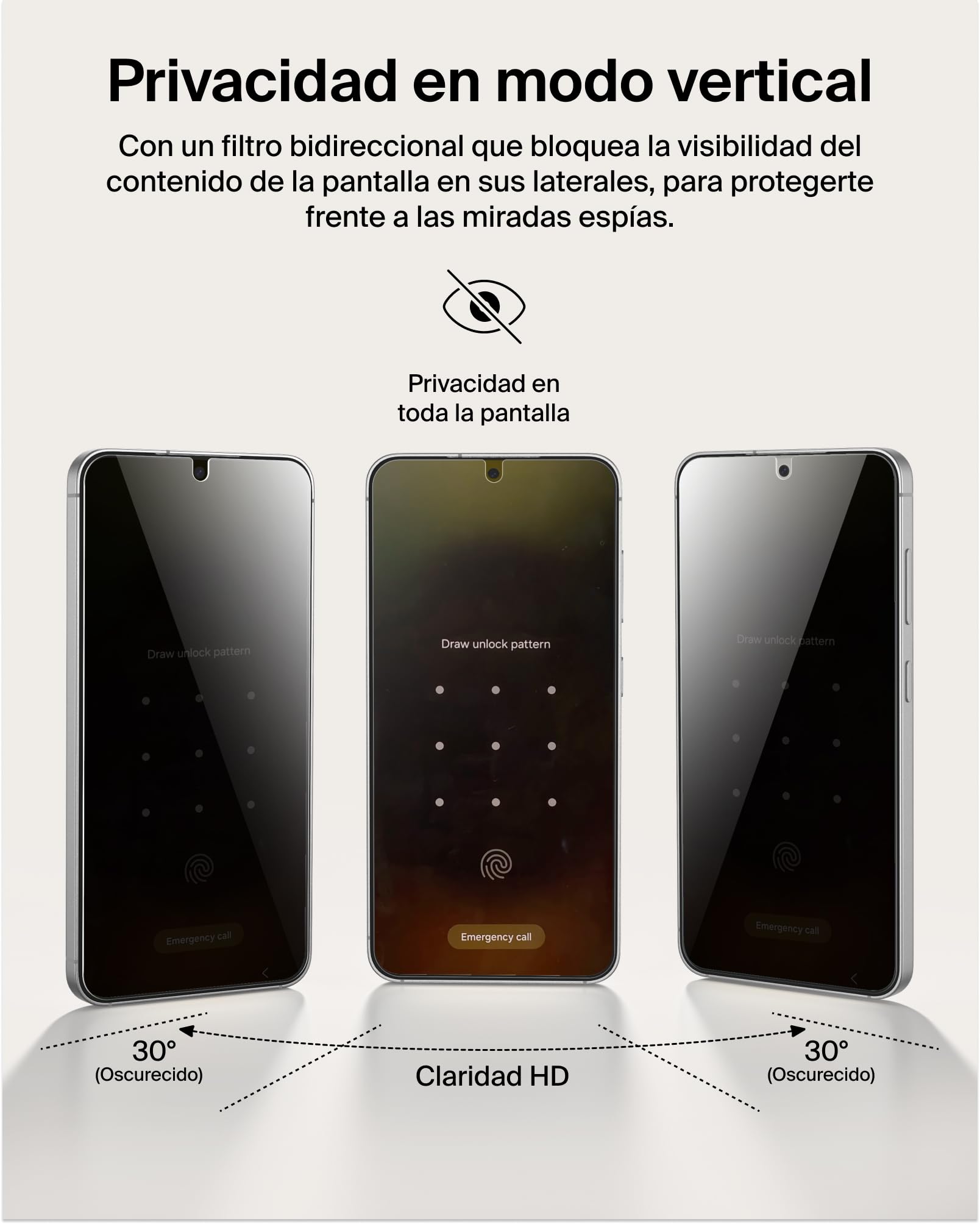 Belkin ScreenForce Titan SmartShield Privacy Protector Pantalla Samsung Galaxy S26, Filtro de Privacidad, Antiarañazos, Antimpactos y Antihuellas, Bandeja de Alineación Fácil Instalación sin Burbujas