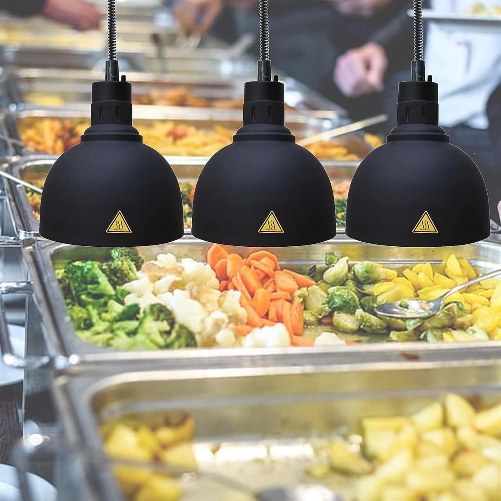 Lámpara de calor for alimentos, Calentador de alimentos, Calentador de lámpara de calor comercial for alimentos Restaurante Buffet Equipo de cocina Telescópico Metal Luz de calor for alimentos Lámpara
