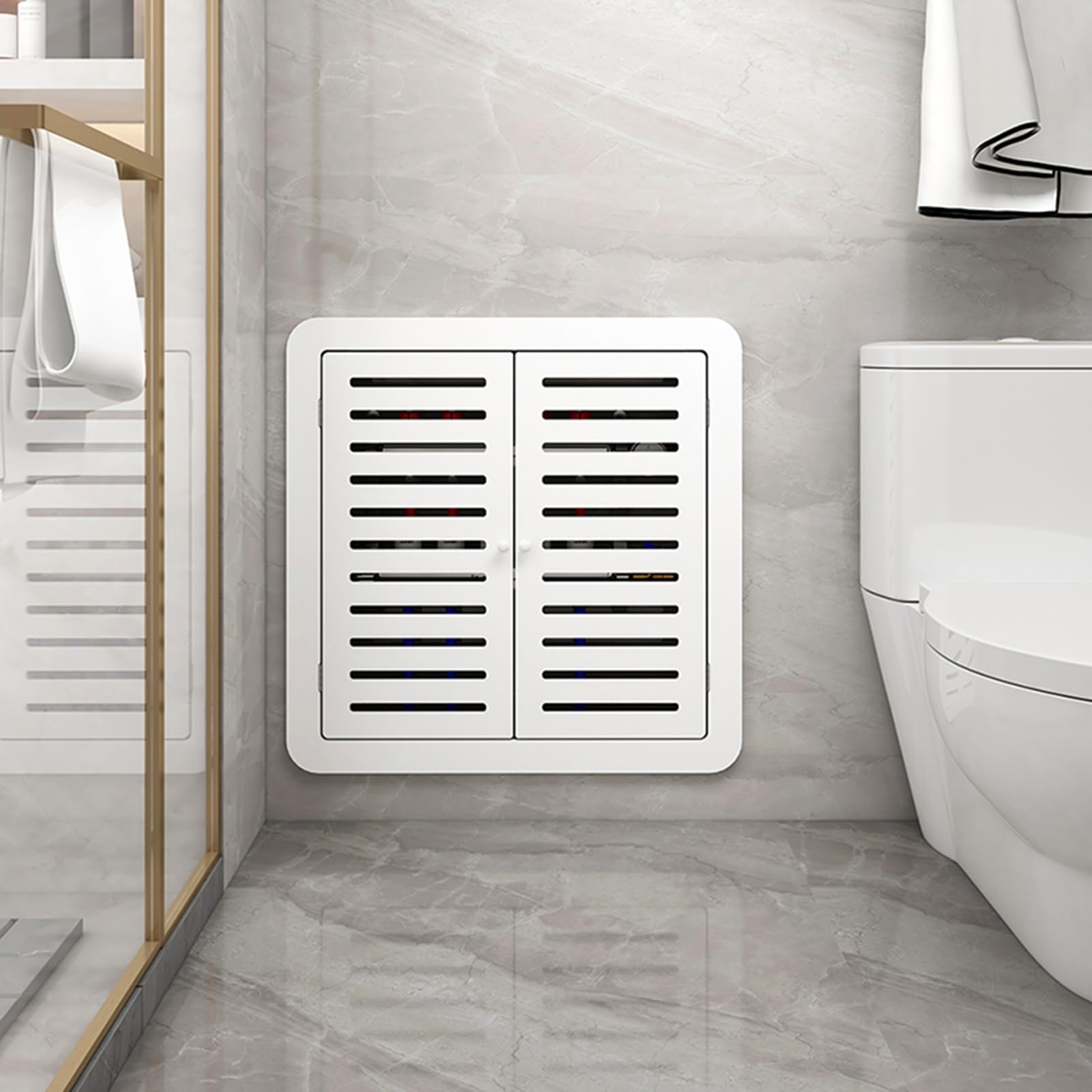 Ciężka osłona grzejnika parowego panel dostępu do drzwi hydraulika inspekcja płyta kreskowa do łazienki i salonu 60 x 60 cm i design