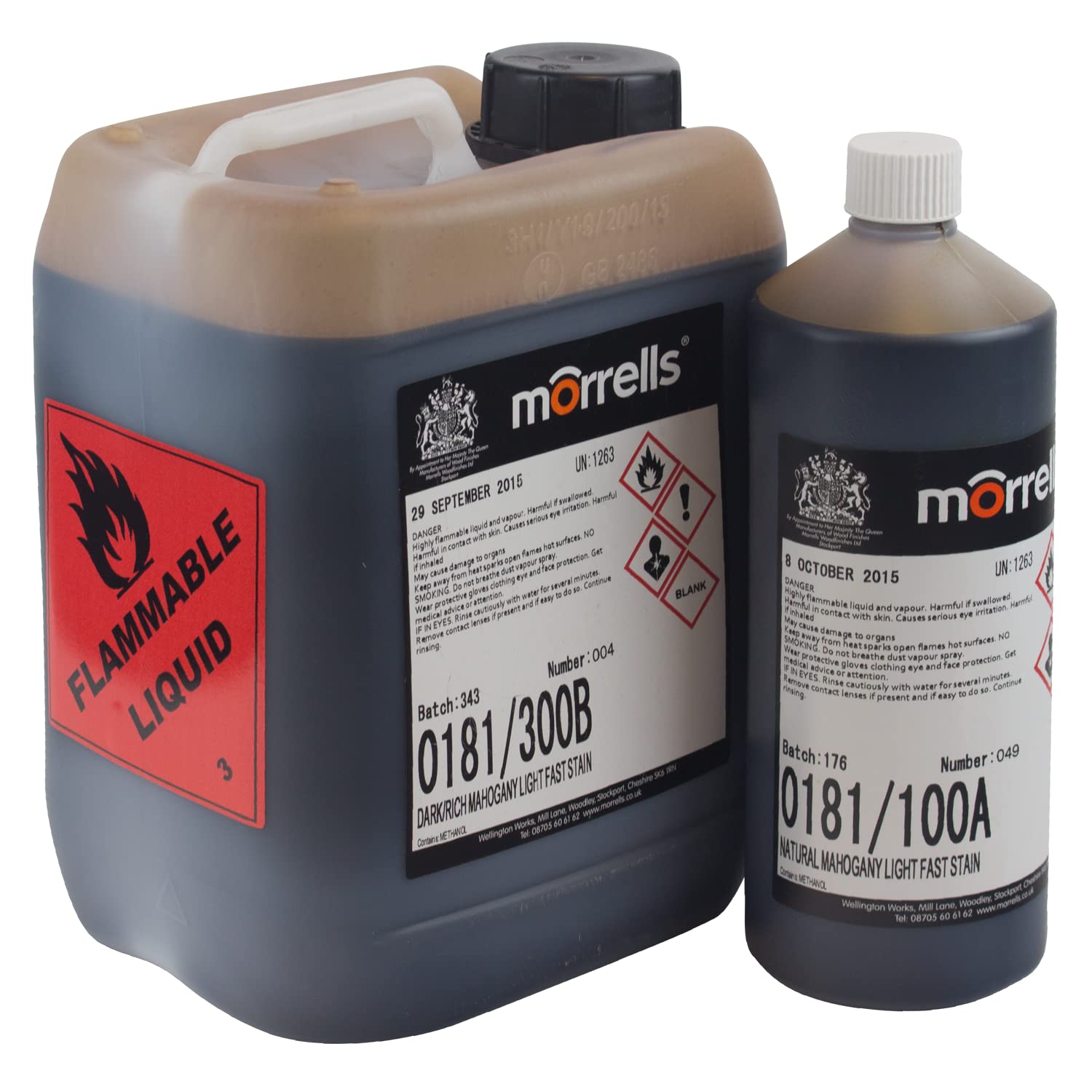 Morrells Wood,Brown Light Fast Wood Stain - Brown Mahogany - 1L